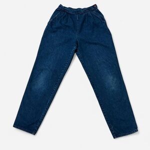 Vintage Brittania High Waisted Mom Jeans Dark Denim Tapered Women Size 10